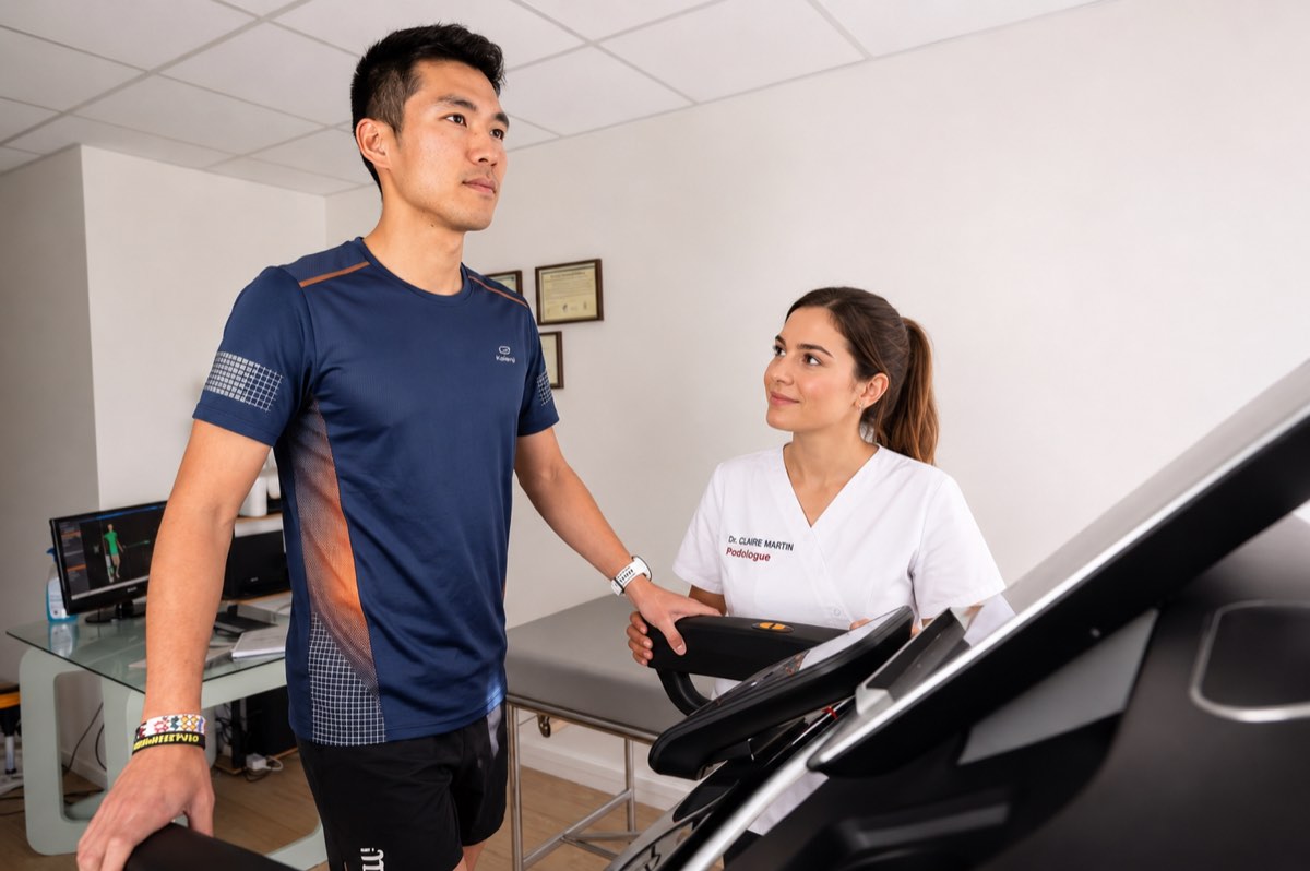 Analyse de la marche d'un patient sur tapis